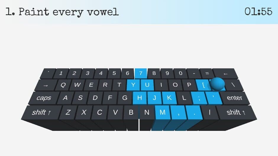 Скриншот 1 из On Key Up: A Game for Keyboards