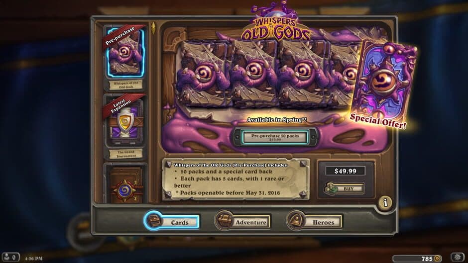 Скриншот 5 из Hearthstone: Whispers of Old Gods