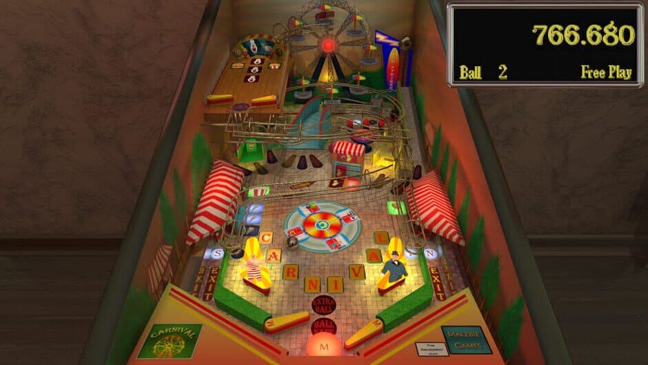 Скриншот 4 из Malzbie's Pinball Collection: Carnival Table
