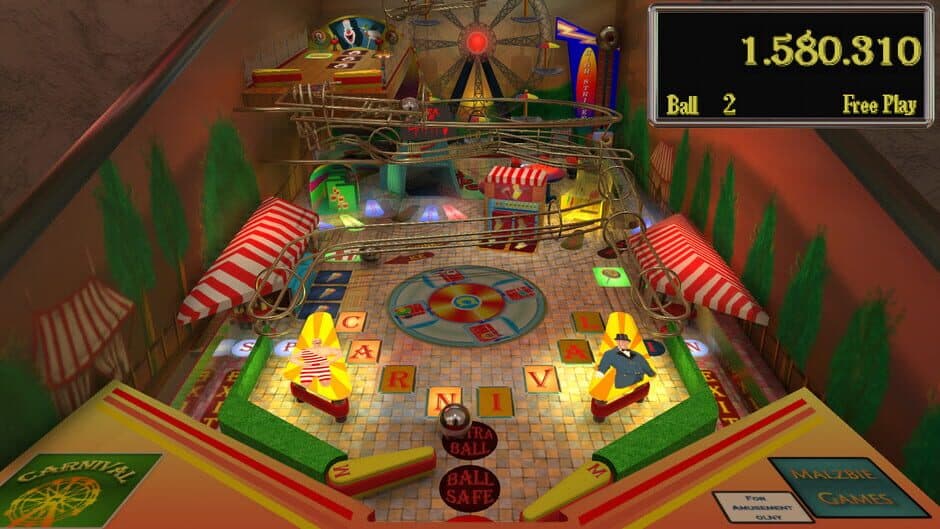 Скриншот 2 из Malzbie's Pinball Collection: Carnival Table