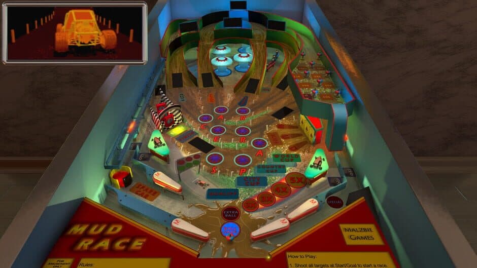 Скриншот 2 из Malzbie's Pinball Collection: Mud Race Table