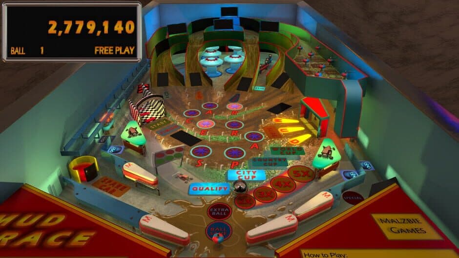Скриншот 3 из Malzbie's Pinball Collection: Mud Race Table