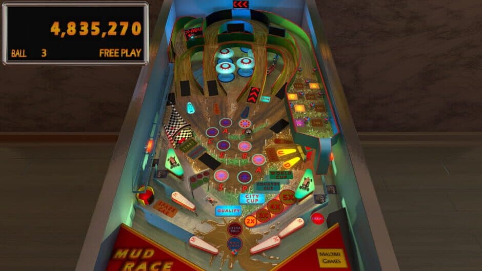 Скриншот 4 из Malzbie's Pinball Collection: Mud Race Table