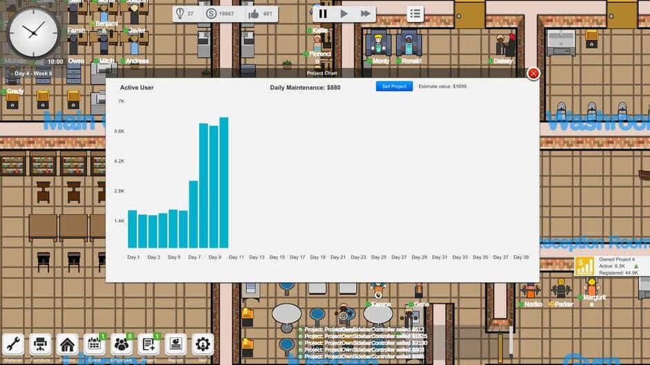 Скриншот 2 из Outsourcing: IT company simulator