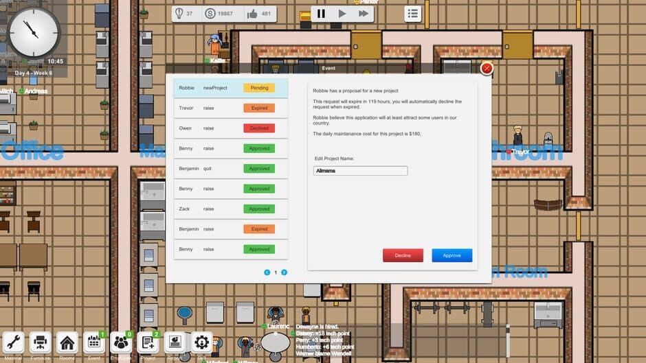 Скриншот 4 из Outsourcing: IT company simulator