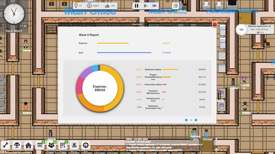 Скриншот 7 из Outsourcing: IT company simulator