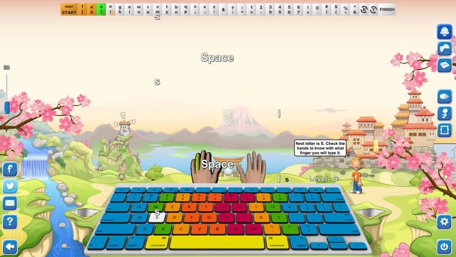 Скриншот 2 из Typing Fingers