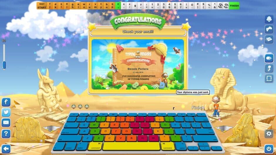 Скриншот 5 из Typing Fingers