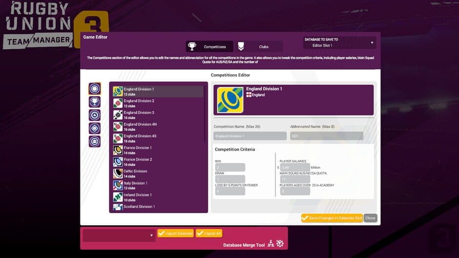 Скриншот 7 из Rugby Union Team Manager 3