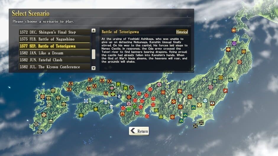 Скриншот 4 из Nobunaga's Ambition: Sphere of Influence - Scenario 7: Battle of Tetorigawa