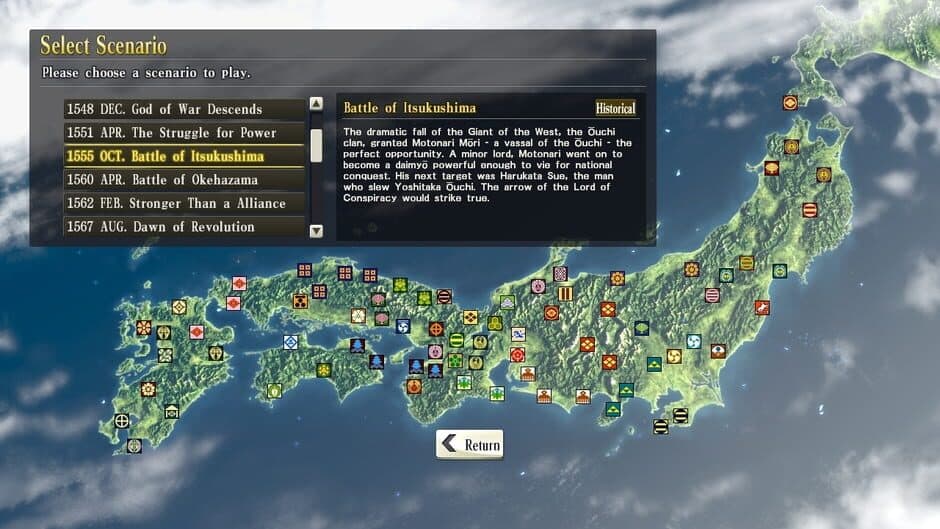 Скриншот 5 из Nobunaga's Ambition: Sphere of Influence - Scenario 6: Battle of Itsukushima