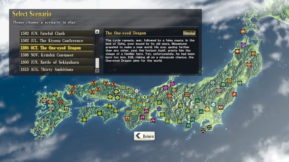 Скриншот 4 из Nobunaga's Ambition: Sphere of Influence - Scenario 8: The One-eyed Dragon