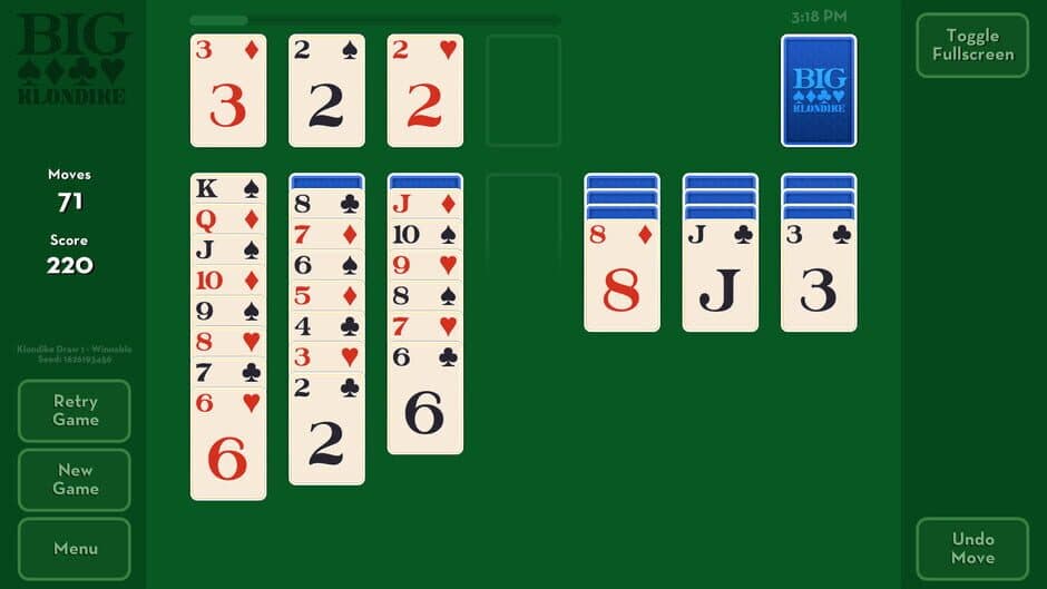 Скриншот 2 из Big Klondike: Classic Solitaire