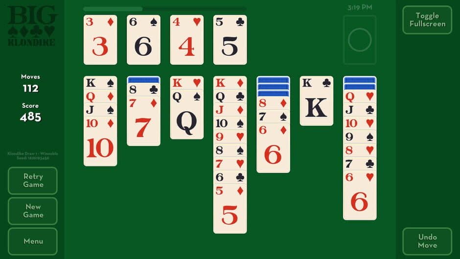 Скриншот 3 из Big Klondike: Classic Solitaire