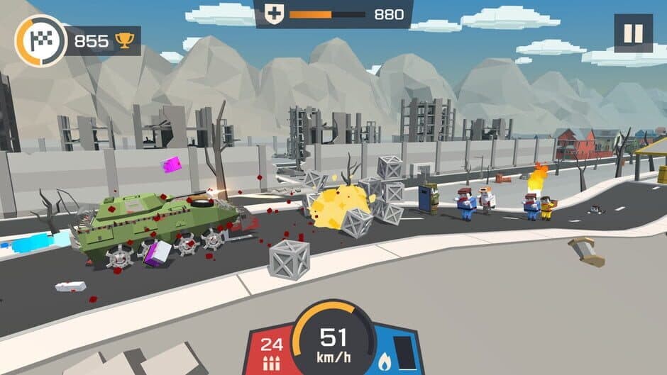 Скриншот 1 из Zombie Derby: Pixel Survival