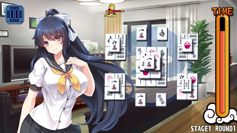 Скриншот 2 из Pretty Girls Mahjong Solitaire: Blue