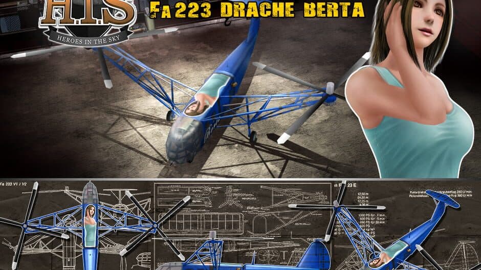 Скриншот 3 из HIS: Heroes in the Sky - Fa223 Berta Hildebrand Pack