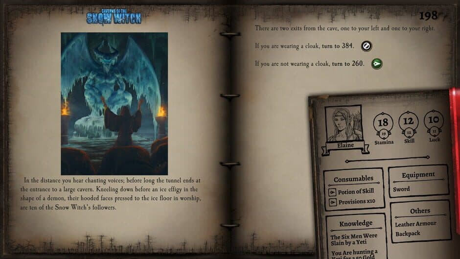 Скриншот 2 из Fighting Fantasy Classics: Caverns of the Snow Witch