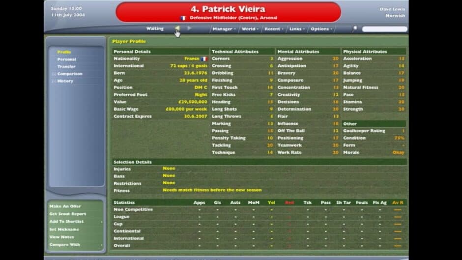 Скриншот 1 из Football Manager 2005