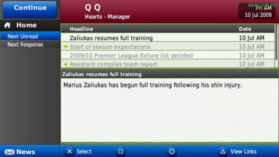 Скриншот 1 из Football Manager Handheld 2010