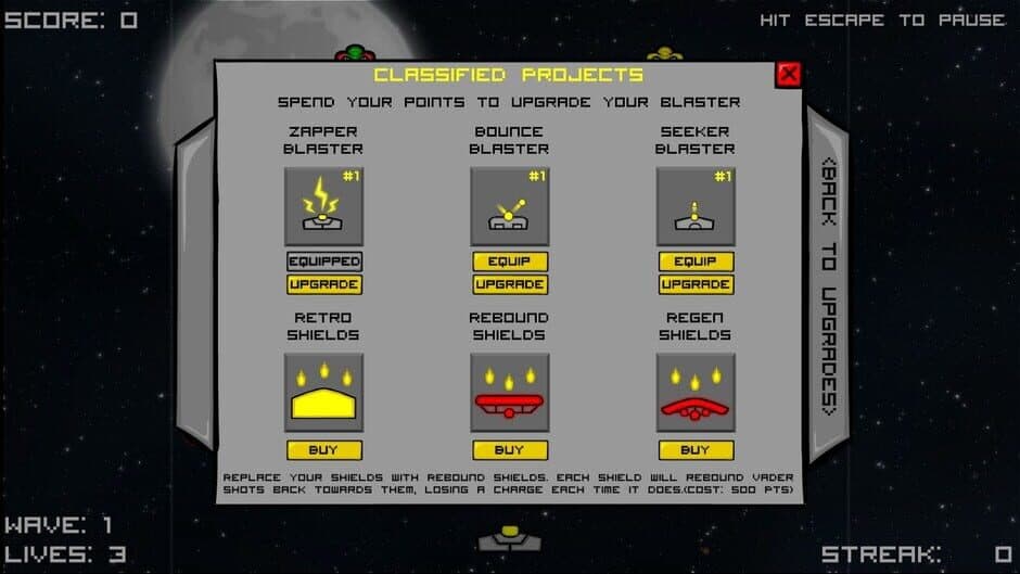 Скриншот 1 из Retro Vaders: Reloaded - Classified Projects