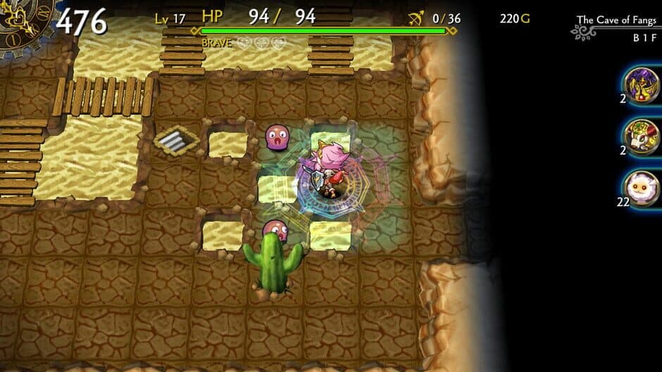 Скриншот 3 из Dragon Fang Z: The Rose & Dungeon of Time - Extra Dungeon: The Cave of Fangs