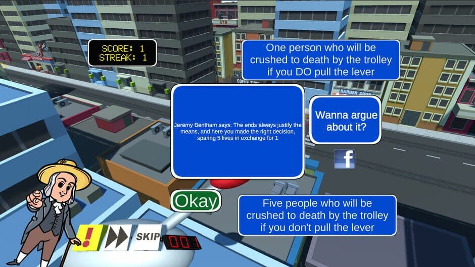 Скриншот 6 из The Trolley Problem Game
