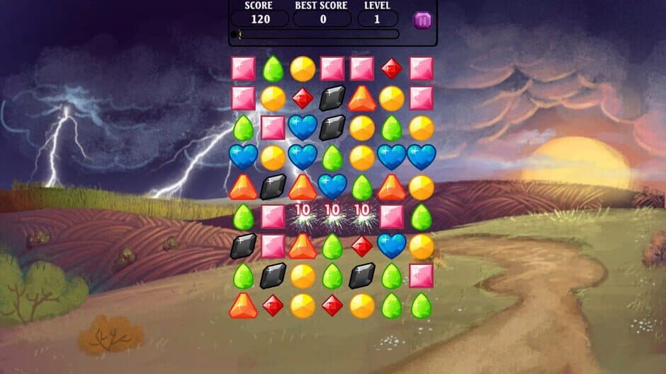 Скриншот 1 из Jewels of the Mysterious Woodland: Mountains & Clouds Jewel Match