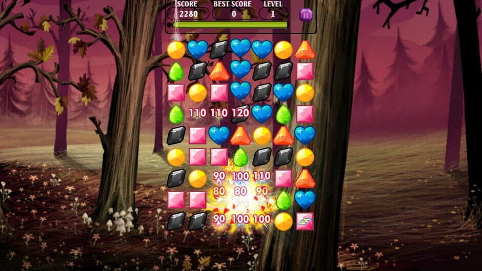 Скриншот 2 из Jewels of the Mysterious Woodland: Mountains & Clouds Jewel Match