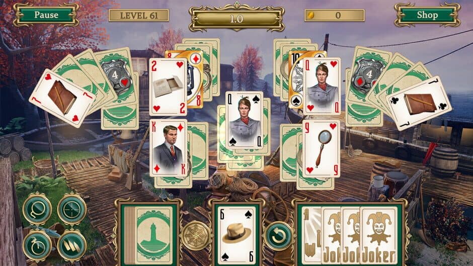Скриншот 1 из Detective Notes: Lighthouse Mystery Solitaire