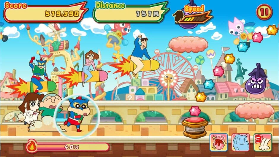 Скриншот 2 из Crayon Shin Chan: The Storm Called! Flaming Kasukabe Runner!!