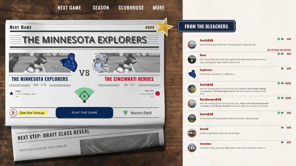 Скриншот 1 из Astonishing Baseball Manager 21