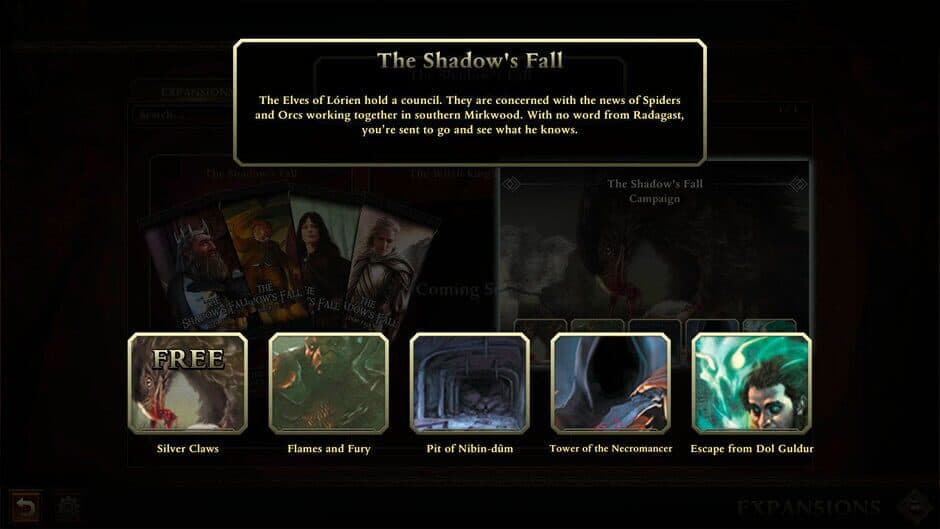 Скриншот 2 из The Lord of The Rings ACG: The Shadow's Fall Expansion