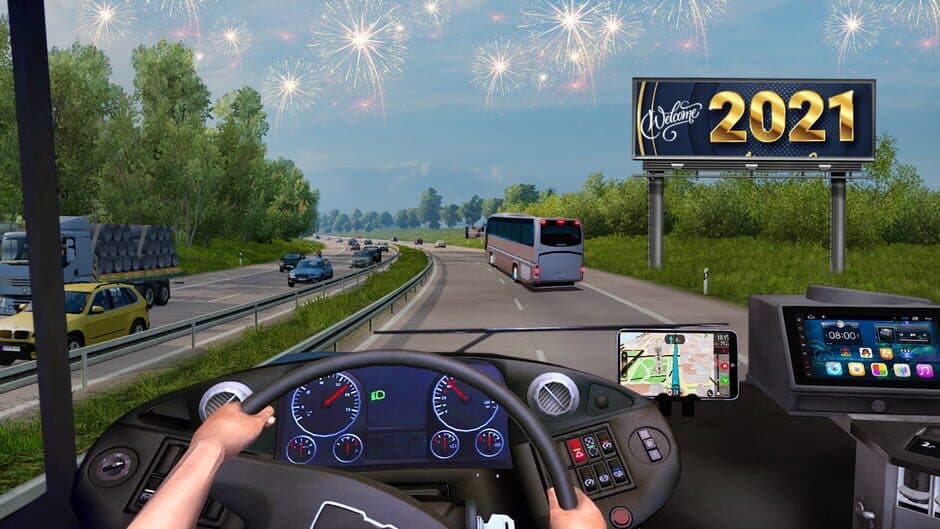 Скриншот 3 из City Coach Bus Simulator: Bus Games 2021