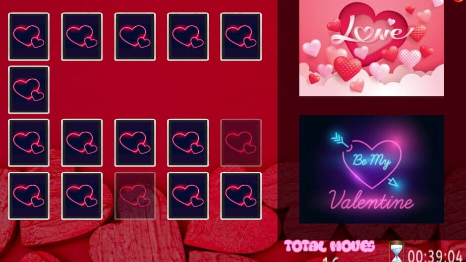 Скриншот 3 из All Valentine Pairs Memory Game