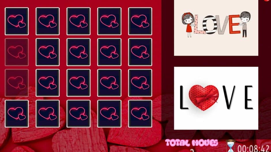 Скриншот 5 из All Valentine Pairs Memory Game