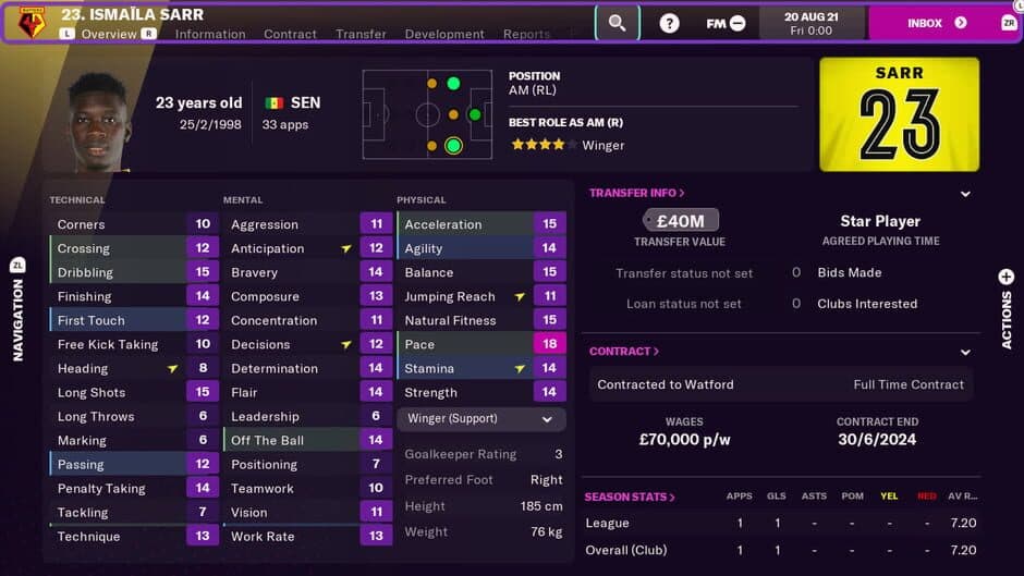 Скриншот 1 из Football Manager 2022 Touch