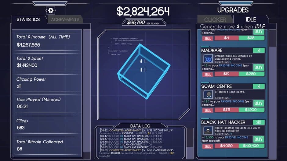 Скриншот 2 из Hacker Clicker