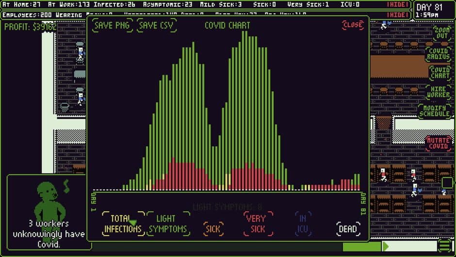 Скриншот 1 из Covid Simulator
