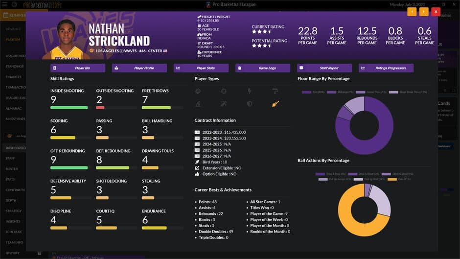 Скриншот 4 из Draft Day Sports: Pro Basketball 2022