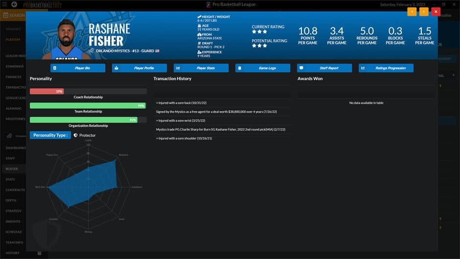 Скриншот 7 из Draft Day Sports: Pro Basketball 2022