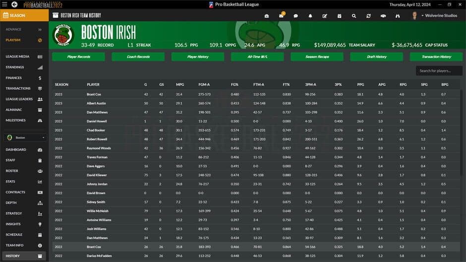 Скриншот 9 из Draft Day Sports: Pro Basketball 2022