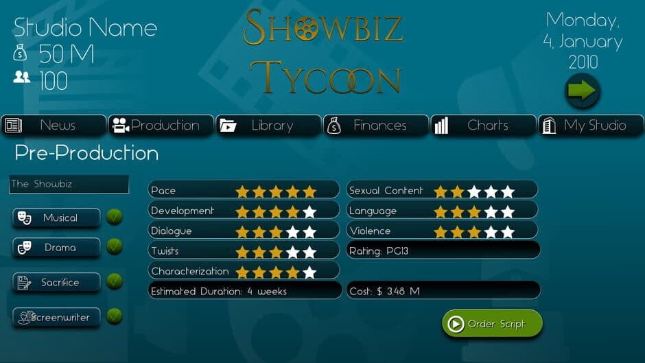 Скриншот 1 из Showbiz Tycoon