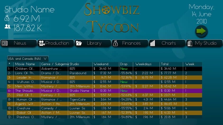 Скриншот 8 из Showbiz Tycoon
