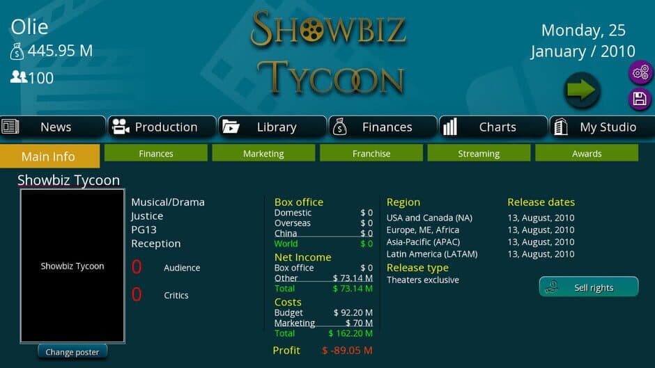 Скриншот 10 из Showbiz Tycoon