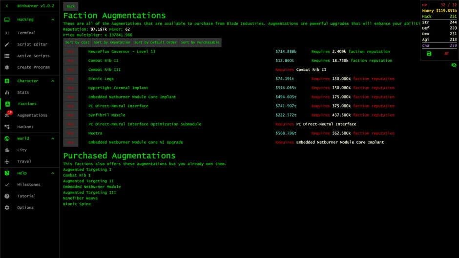 Скриншот 8 из Bitburner