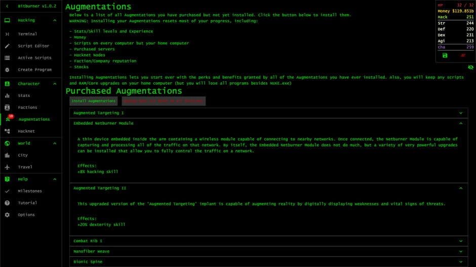Скриншот 9 из Bitburner