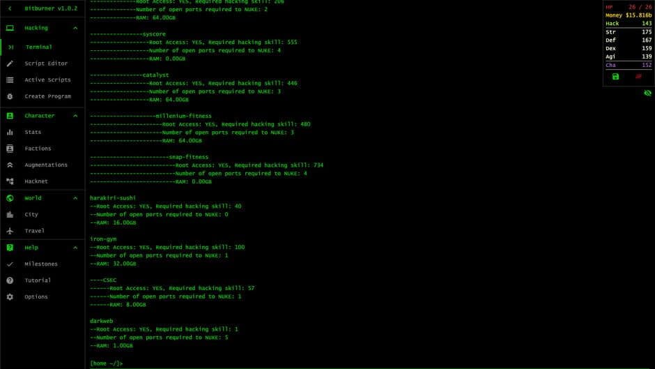 Скриншот 11 из Bitburner