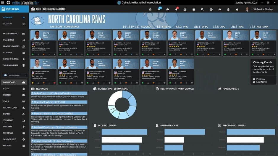 Скриншот 9 из Draft Day Sports: College Basketball 2022