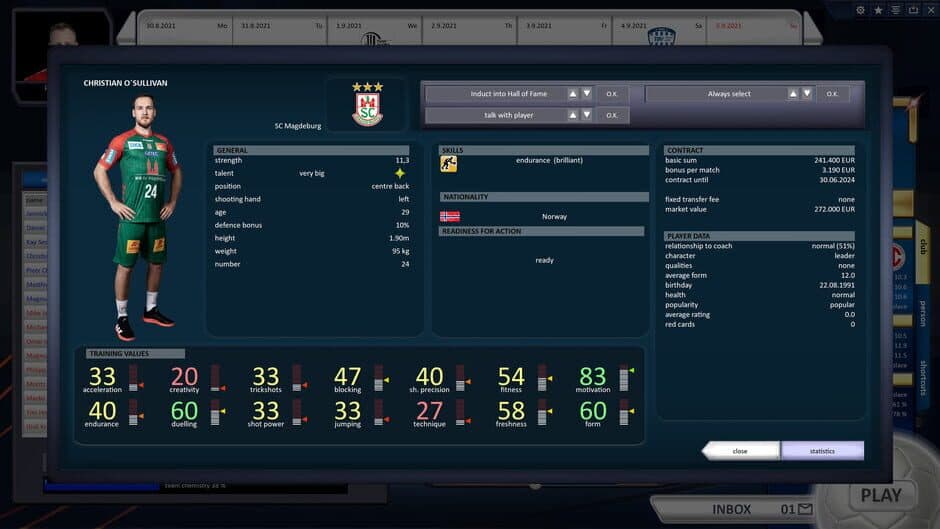 Скриншот 11 из Handball Manager 2022